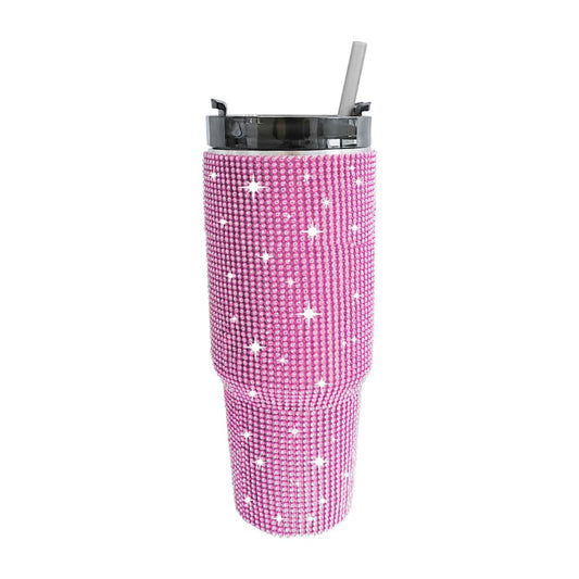 20 Oz 30 Oz Rhinestone Tumbler Stainless Steel Vacuum Insulated Cup with Straw 1 Pc