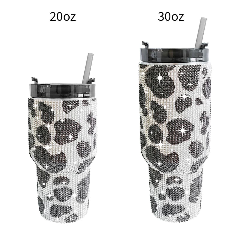 20 Oz 30 Oz Rhinestone Tumbler Stainless Steel Vacuum Insulated Cup with Straw 1 Pc