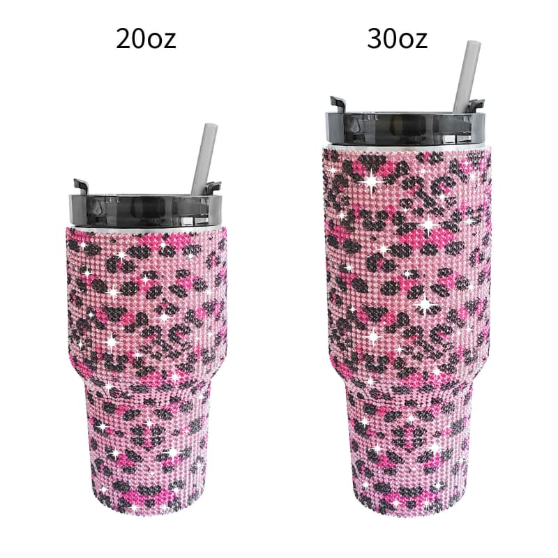 20 Oz 30 Oz Rhinestone Tumbler Stainless Steel Vacuum Insulated Cup with Straw 1 Pc