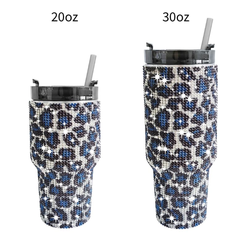 20 Oz 30 Oz Rhinestone Tumbler Stainless Steel Vacuum Insulated Cup with Straw 1 Pc