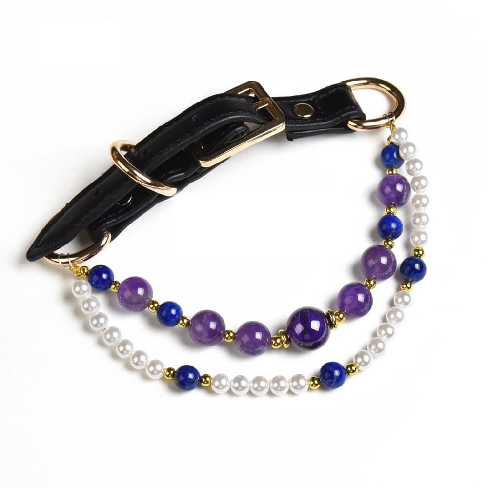 Natural Gemstone & Pearl Pet Necklace｜Cat & Dog Collar