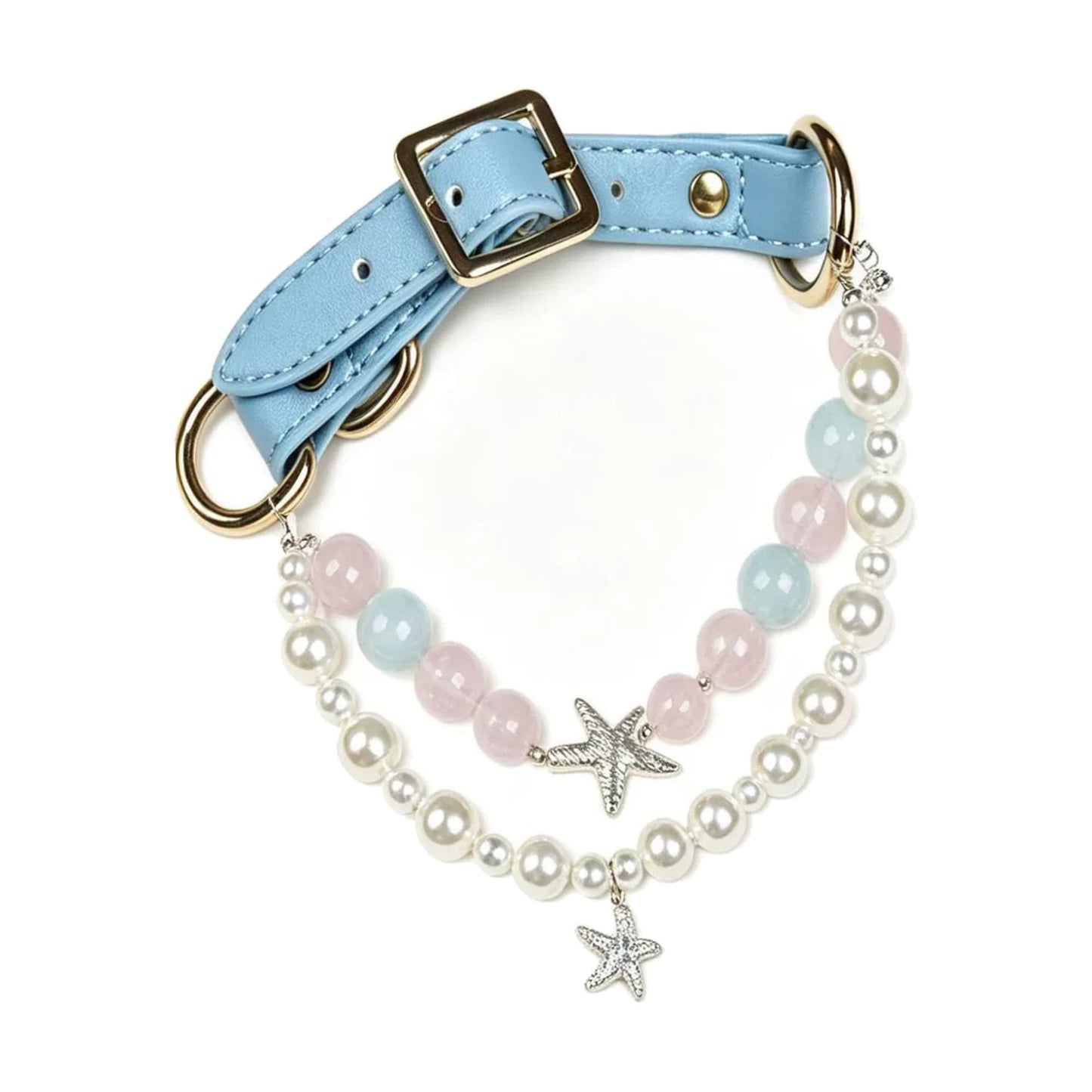 Natural Gemstone & Pearl Pet Necklace｜Cat & Dog Collar