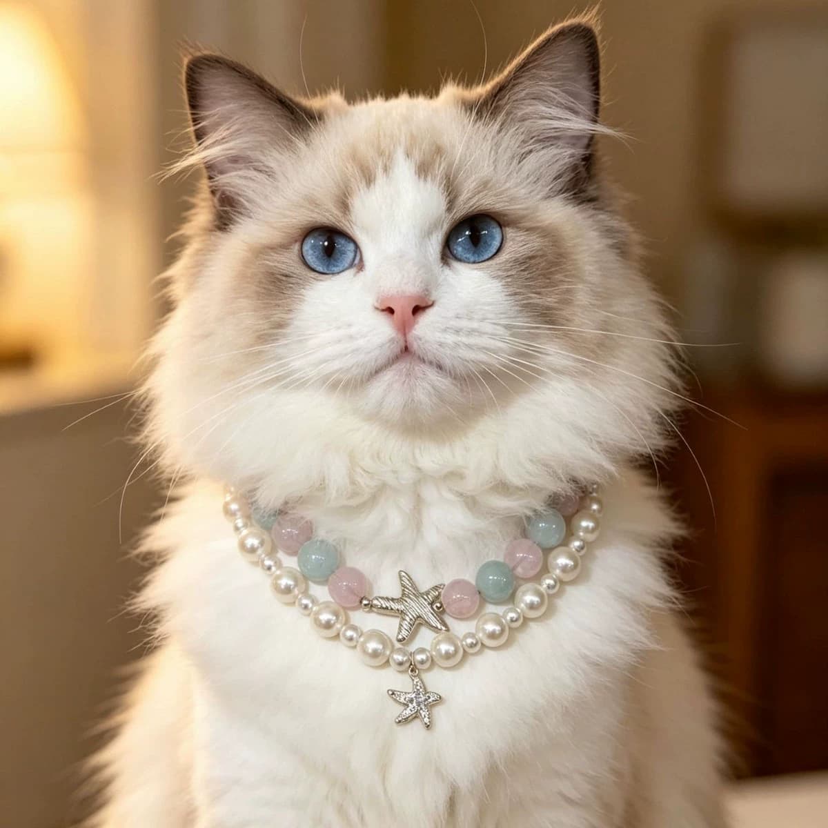 Natural Gemstone & Pearl Pet Necklace｜Cat & Dog Collar