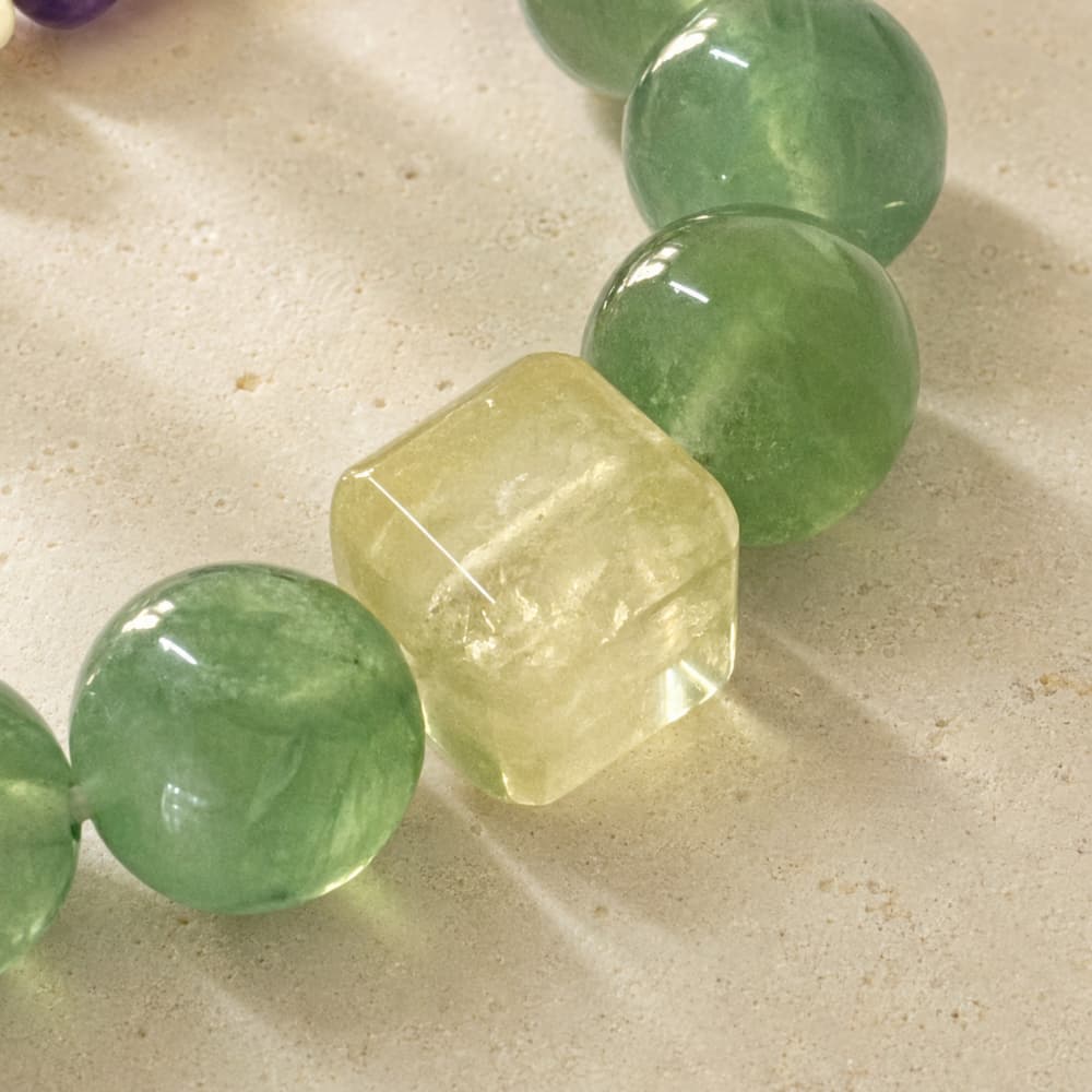 Little Star Within｜Natural Green Fluorite Chakra Bracelet