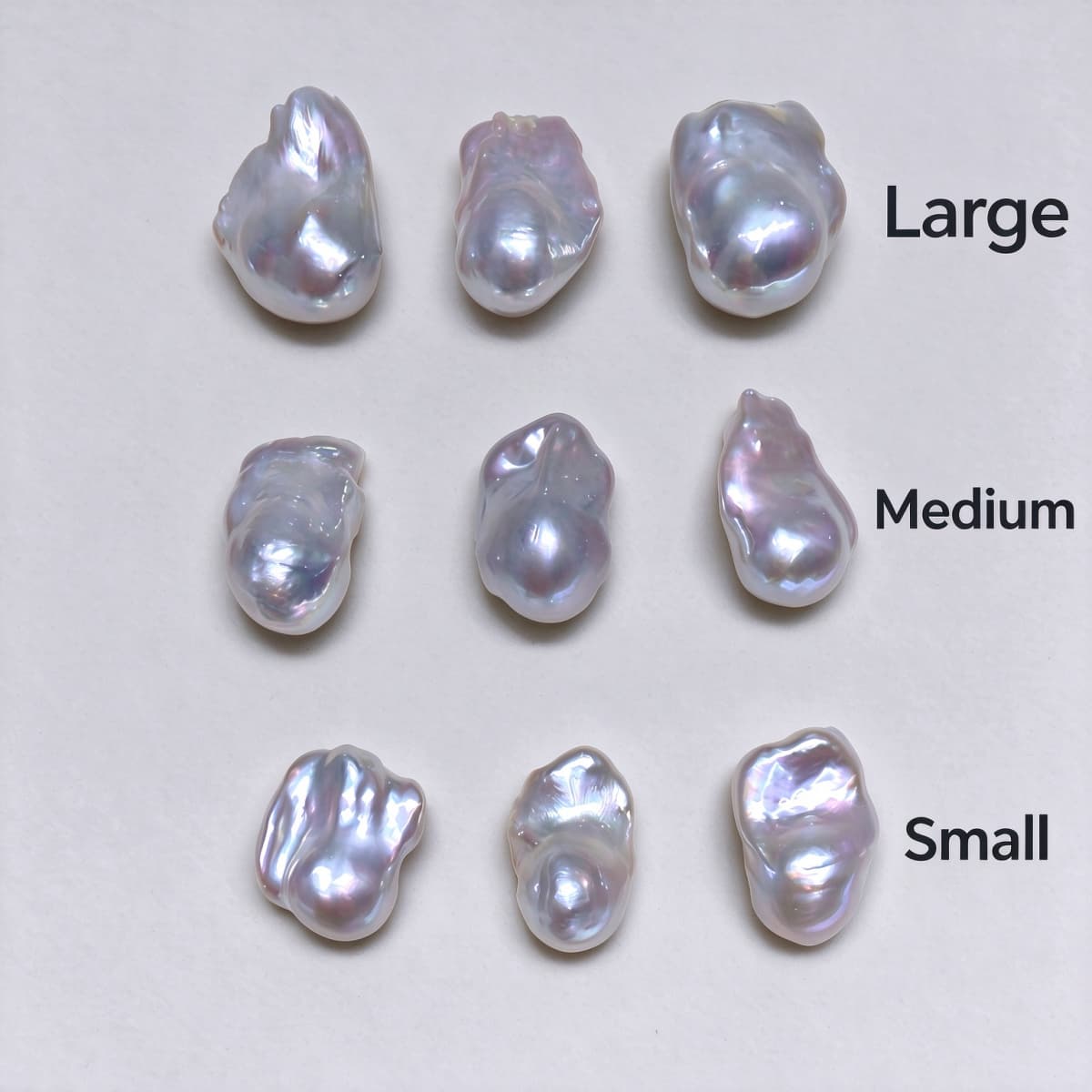 2 pcs Natural Freshwater Baroque Fishtail Pearls – White Loose Pearls