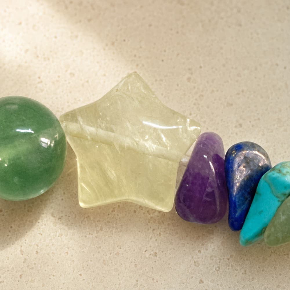 Little Star Within｜Natural Green Fluorite Chakra Bracelet