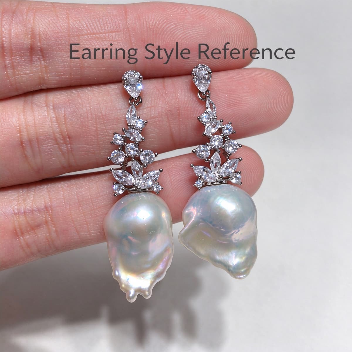 2 pcs Natural Freshwater Baroque Fishtail Pearls – White Loose Pearls