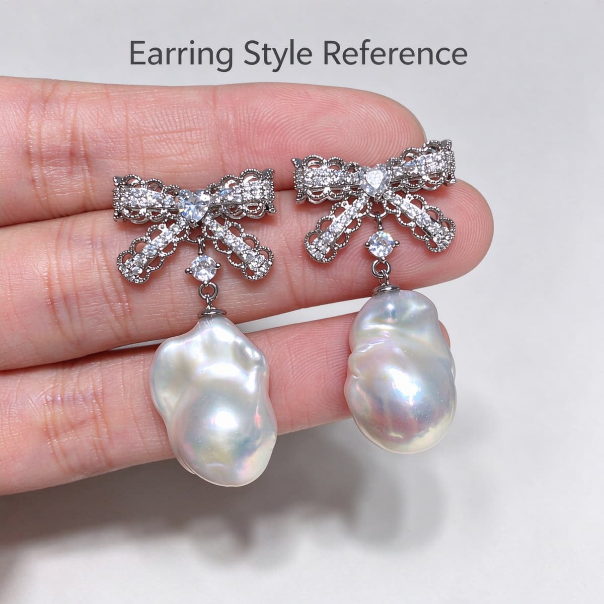 2 pcs Natural Freshwater Baroque Fishtail Pearls – White Loose Pearls