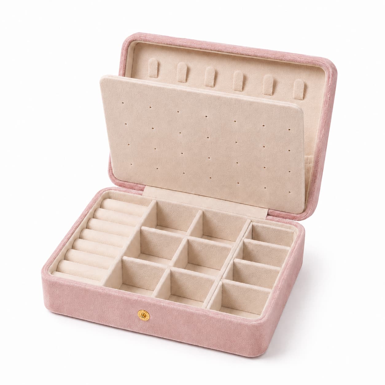 Large Velvet Jewelry Organizer Box｜Ring, Earring & Necklace Storage