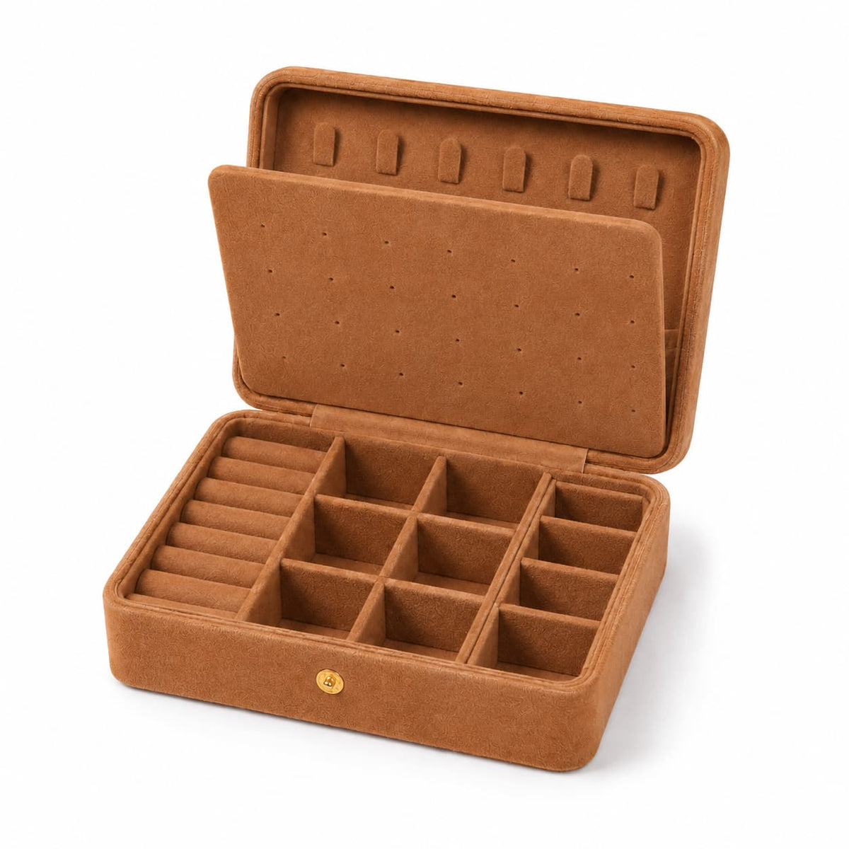 Large Velvet Jewelry Organizer Box｜Ring, Earring & Necklace Storage