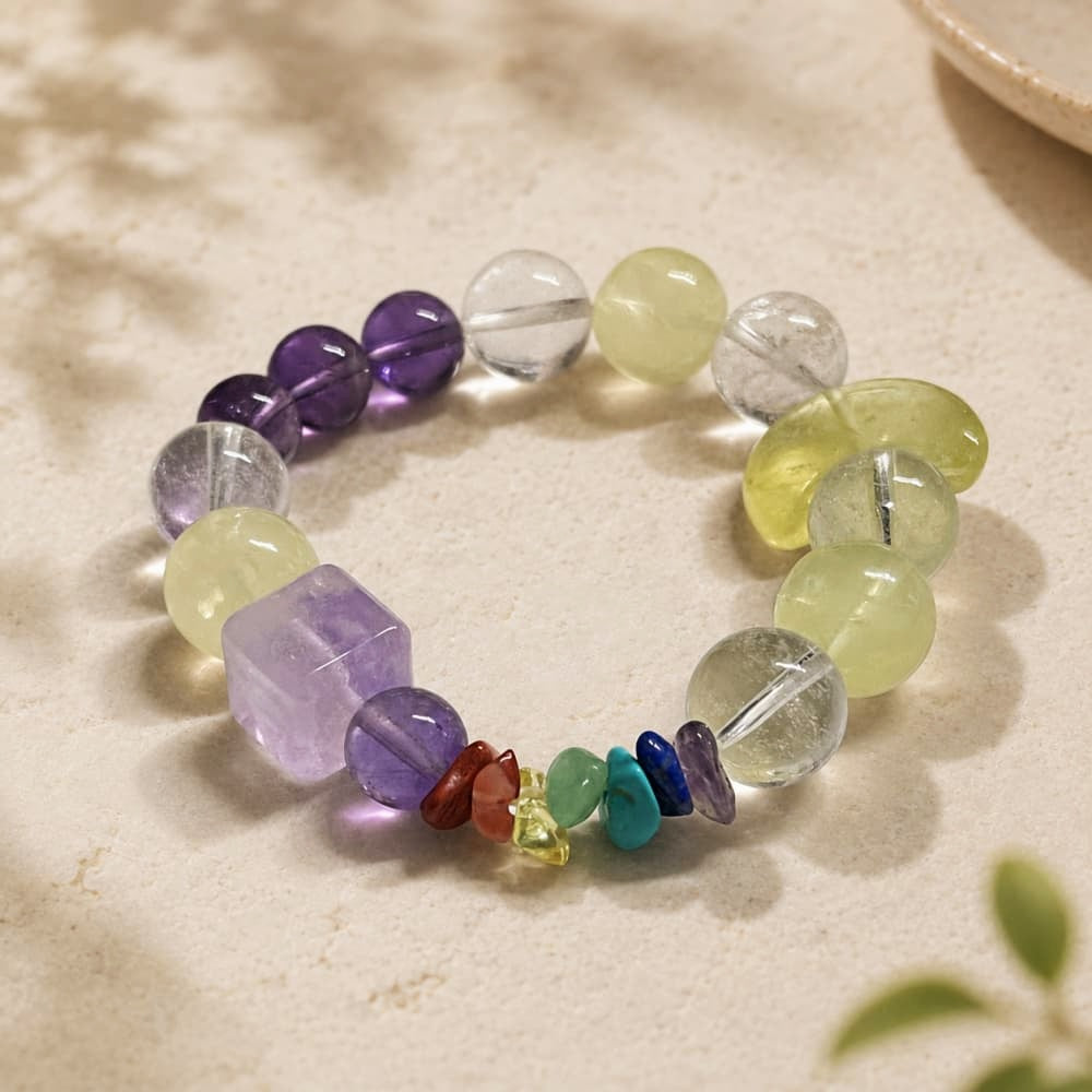 Golden Moonlight｜Natural Citrine Moon Bracelet and Garnet Ring Set