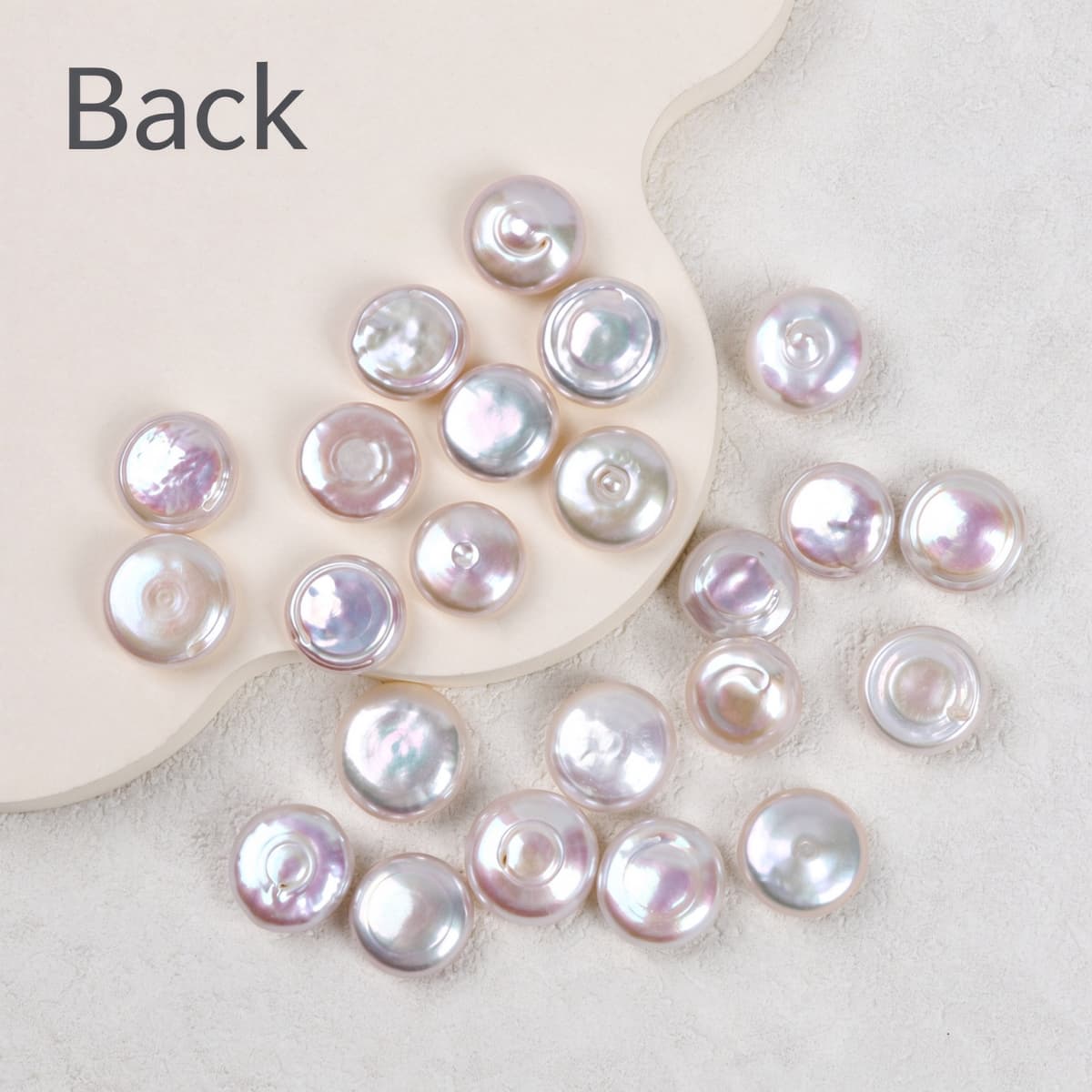 14×16 mm Natural Freshwater Baroque Button Pearls – High-Luster, 10 PCS