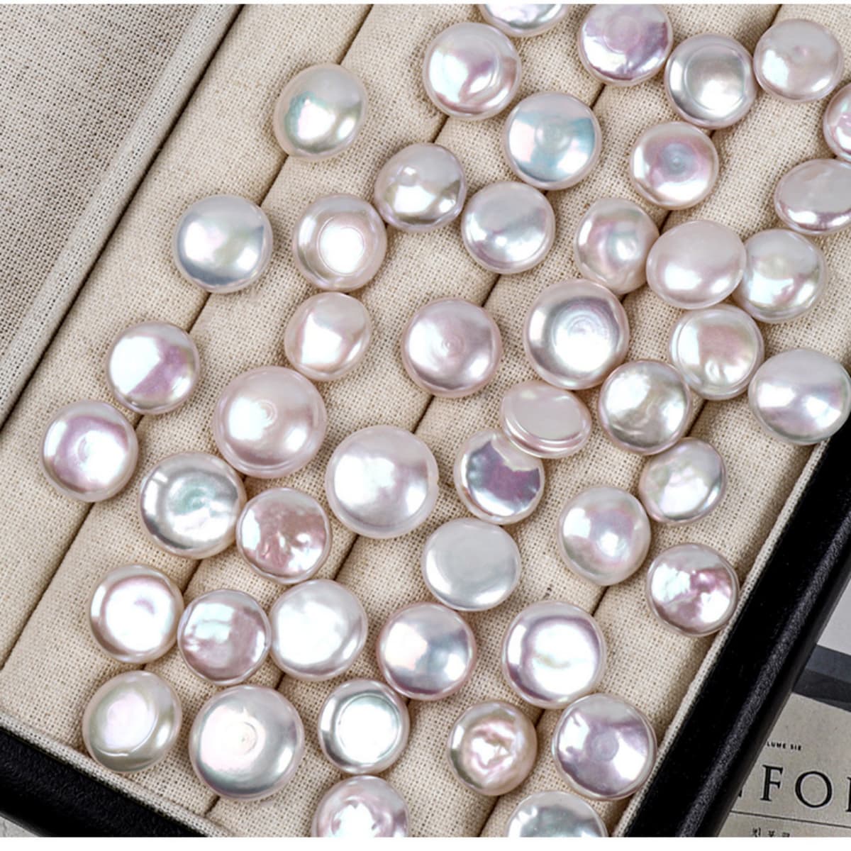 14×16 mm Natural Freshwater Baroque Button Pearls – High-Luster, 10 PCS