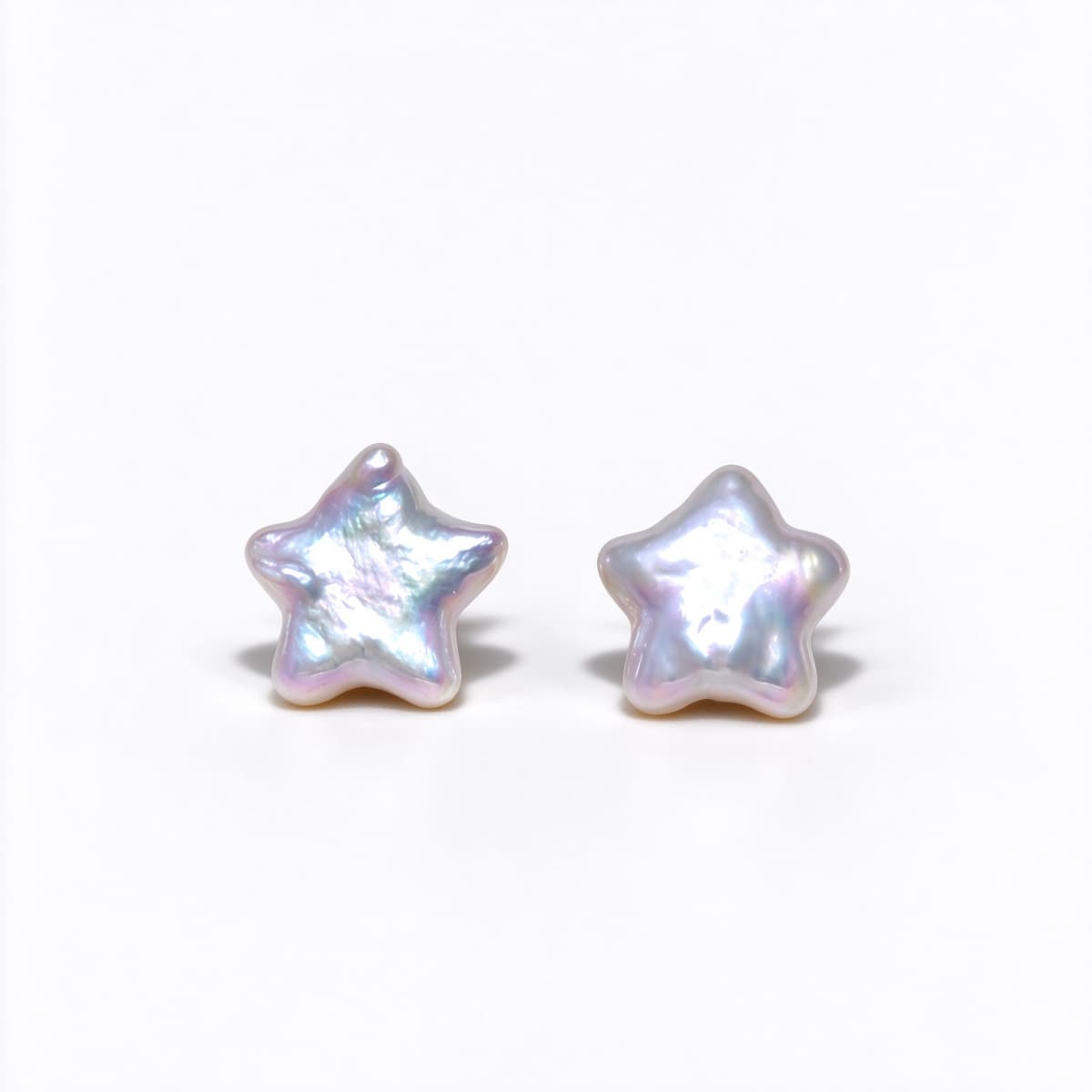 Natural Freshwater Baroque Star Pearls – Iridescent White 12–14 mm