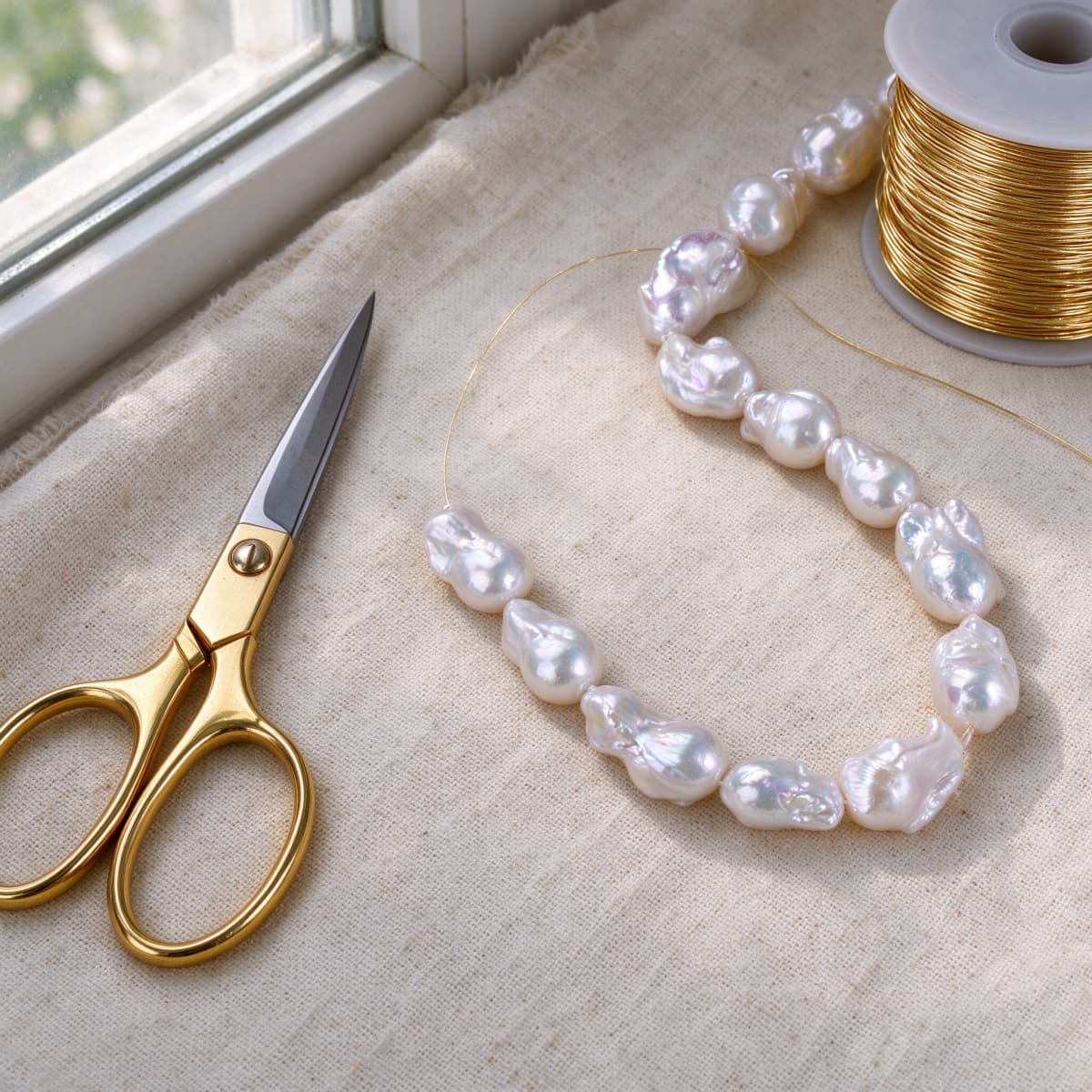 Natural Freshwater Baroque Pearl Bead Strand – Semi-Finished Jewelry Making Supply