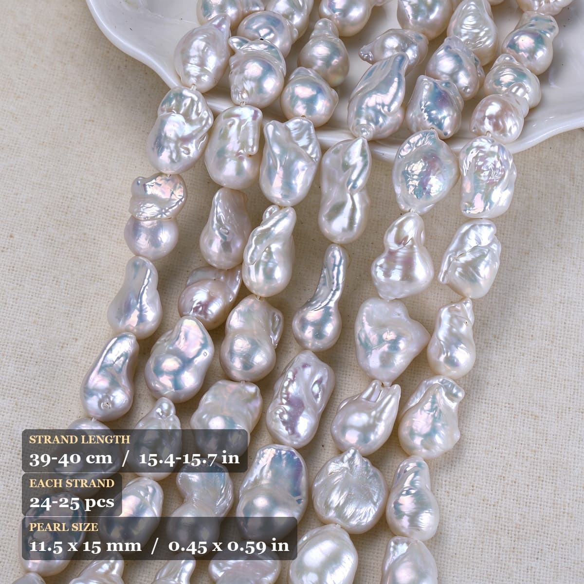 Natural Freshwater Baroque Pearl Bead Strand – Semi-Finished Jewelry Making Supply
