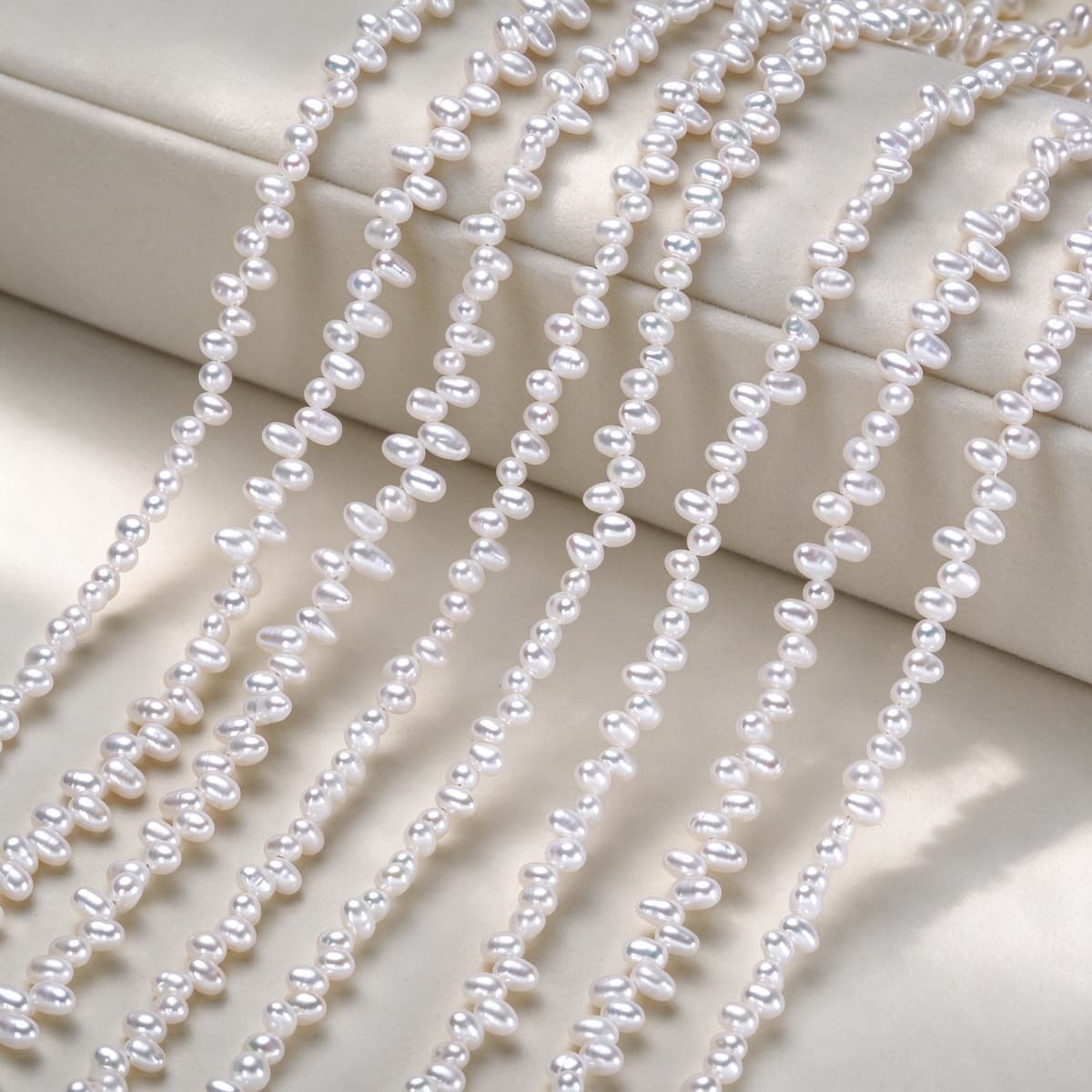 4–5 mm Natural Freshwater Rice Pearls Strand – DIY Jewelry Making