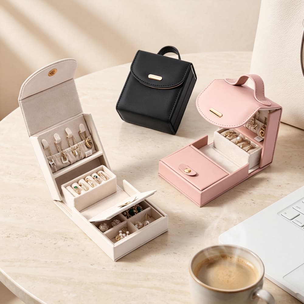 Everyday Keepsake｜Portable Travel Jewelry Organizer for Rings, Earrings & Necklaces