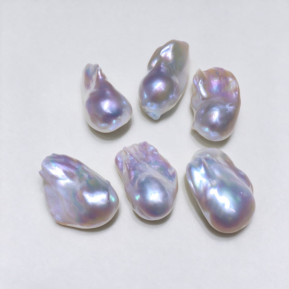 2 pcs Natural Freshwater Baroque Fishtail Pearls – White Loose Pearls