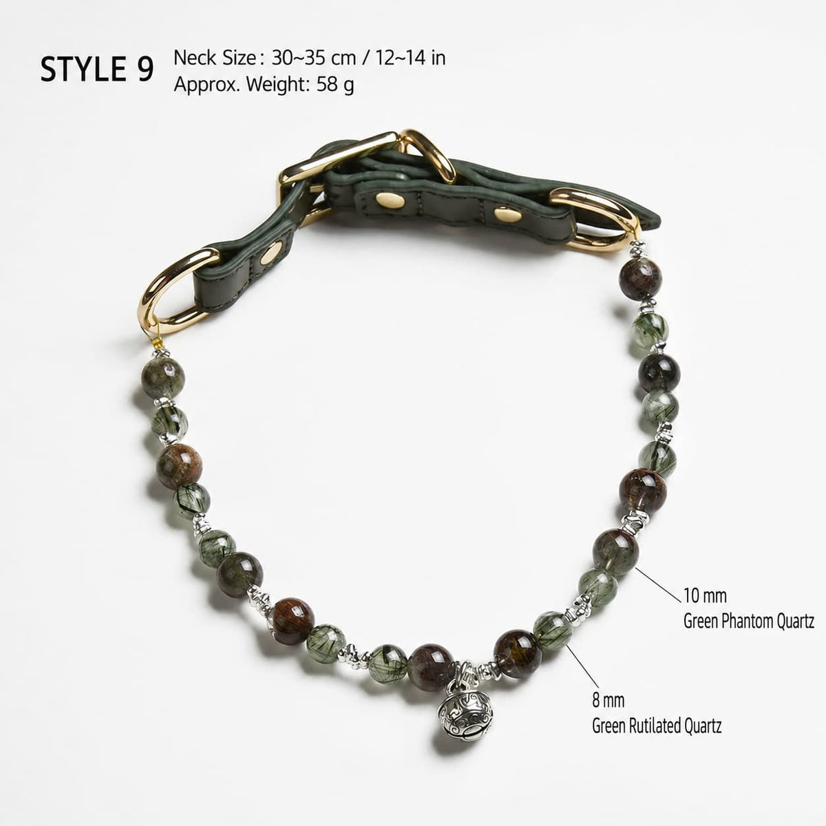 Natural Gemstone & Pearl Pet Necklace｜Cat & Dog Collar
