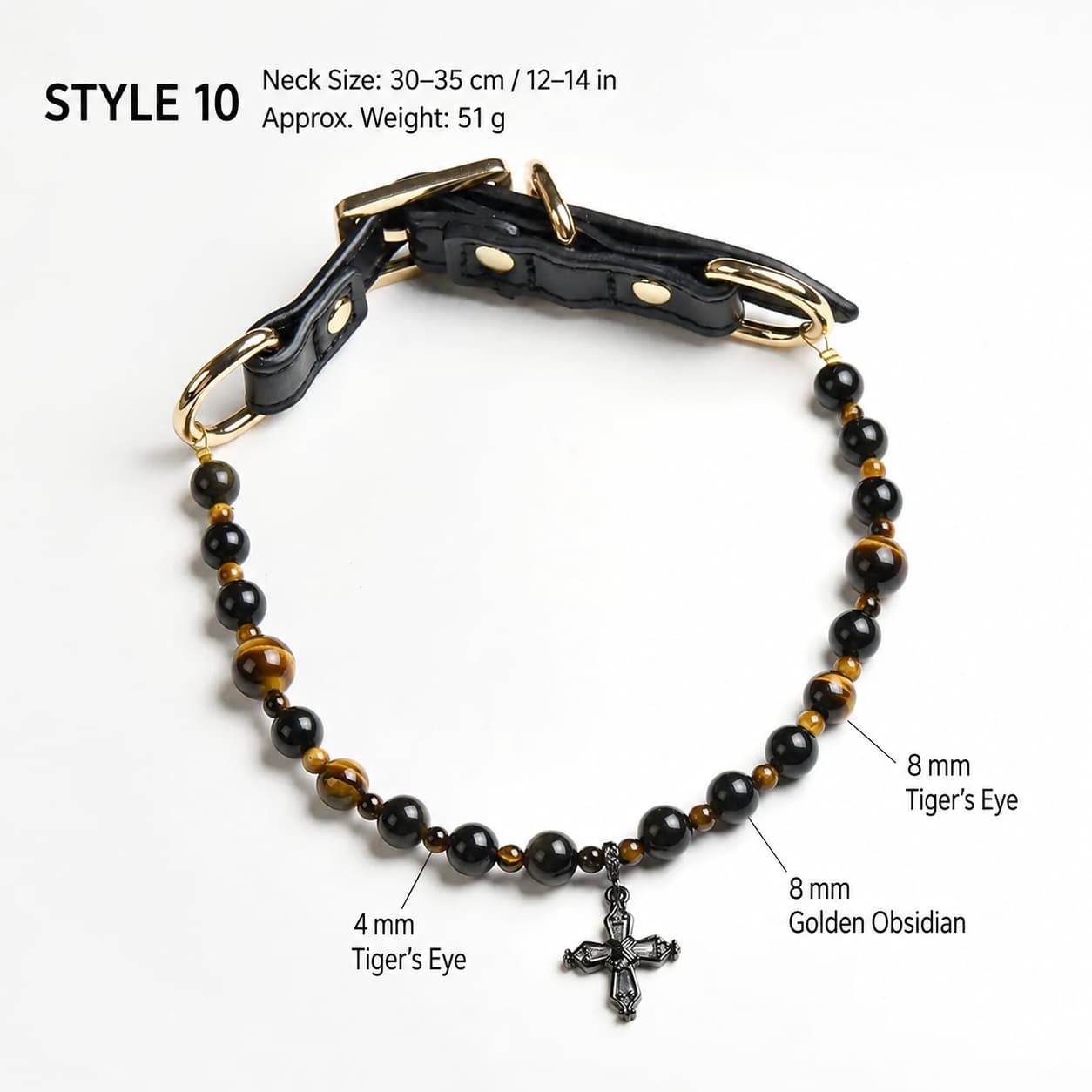 Natural Gemstone & Pearl Pet Necklace｜Cat & Dog Collar